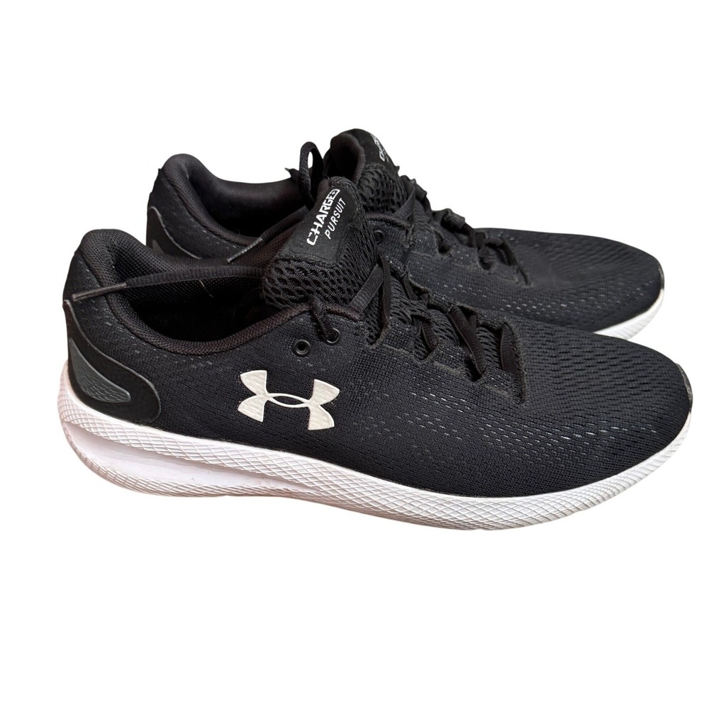 Under Armour Charged Pursuit 2 Womens‎ Running Shoes Black White 3022604-001